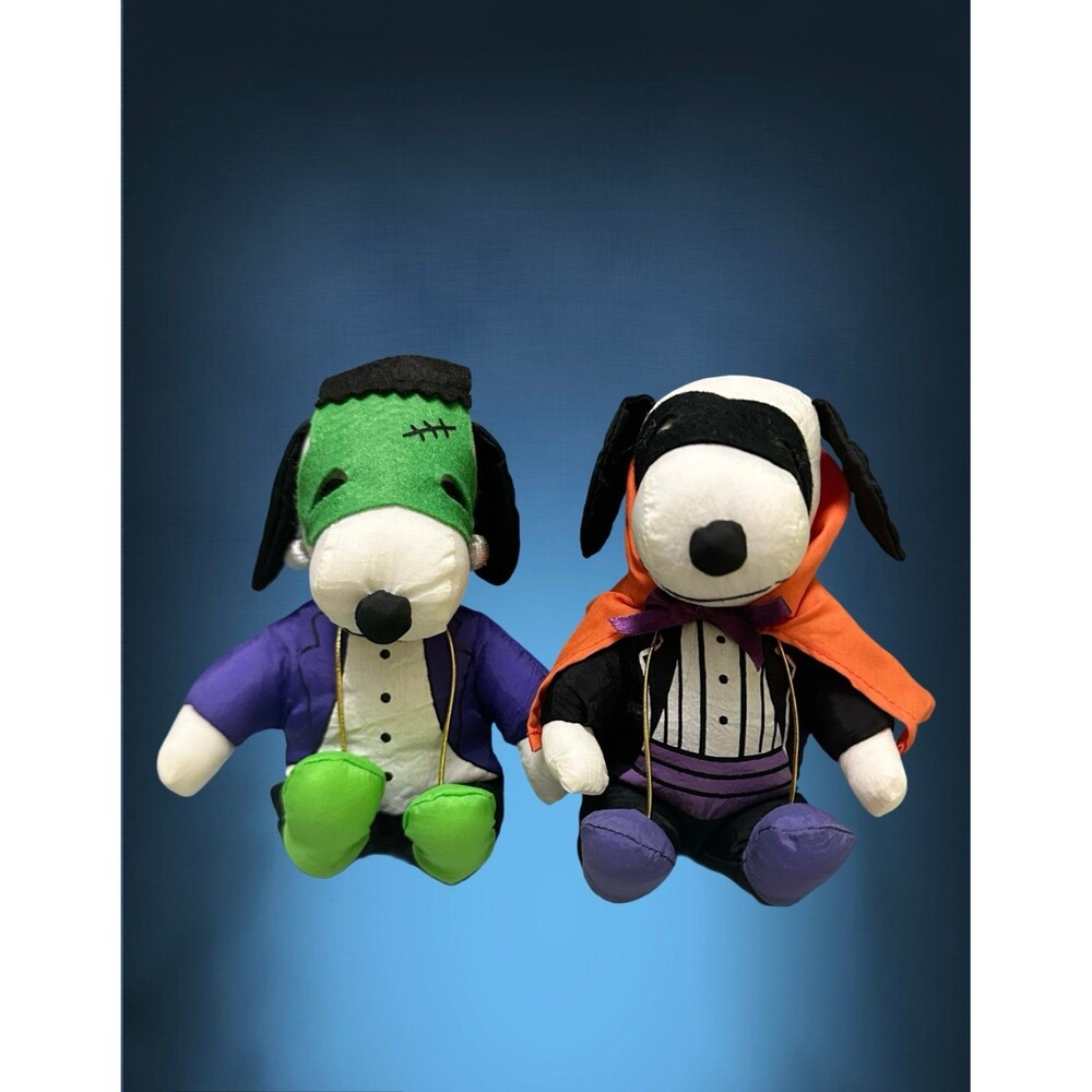 Peanuts SnoopyPlush Dog Halloween Costume Toys - Green & Orange